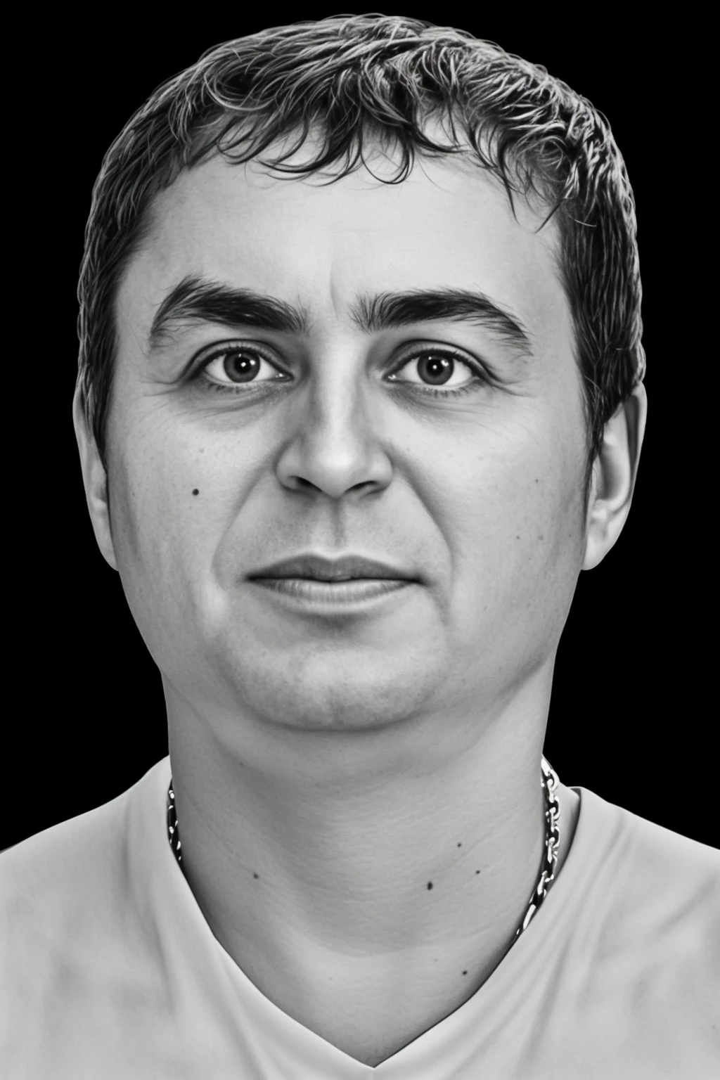 RAW photo, a portrait photo of 40 y.o man, естественные слегка кучерявые волосы, natural skin, 8k uhd, high quality, film grain, Fujifilm XT3,