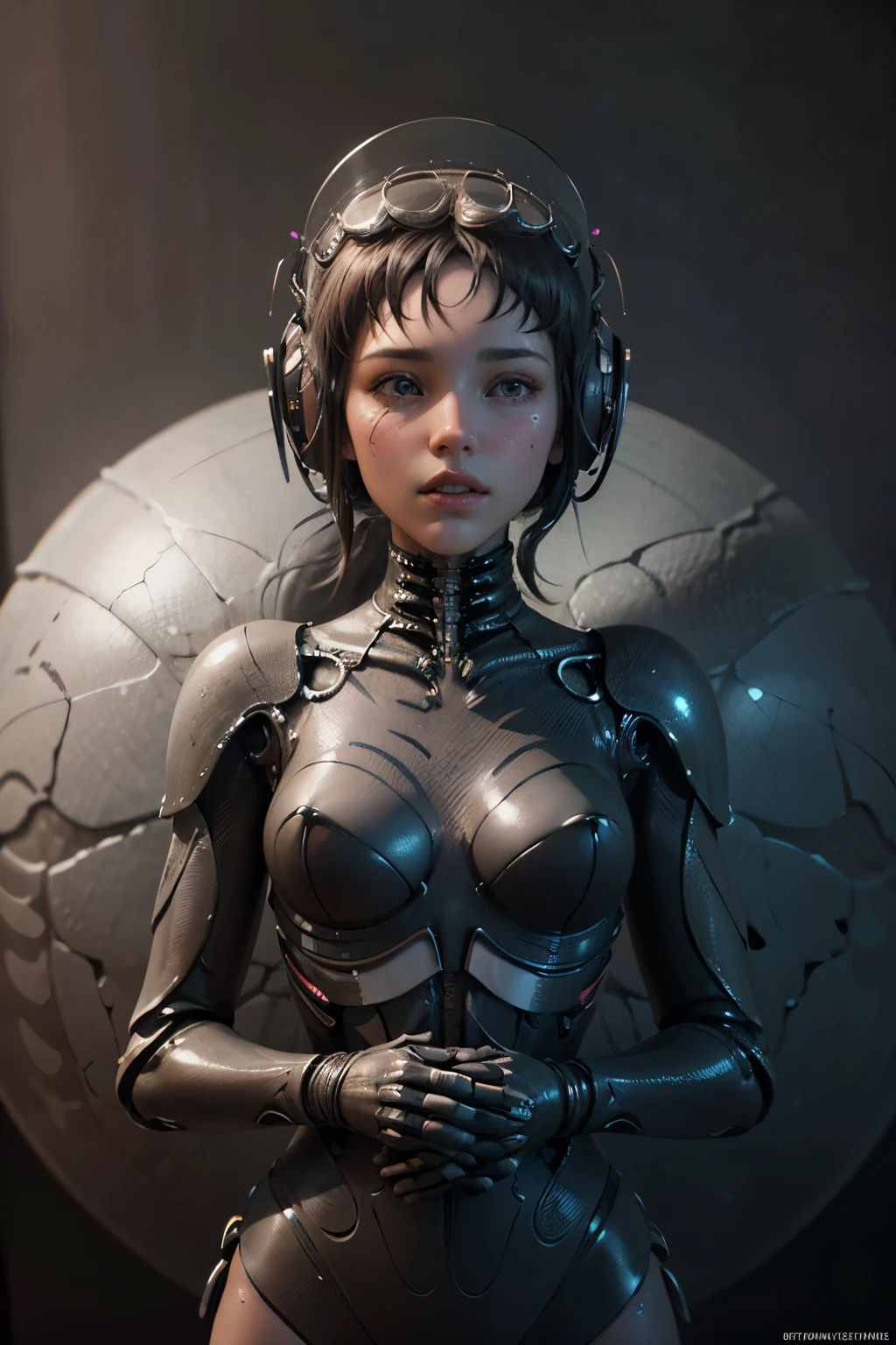 Alien xenomorph hugs girl. ((elegance. gradient. photorealism. unreal engine. split. 3D model. Ultra high quality textures. high detail. permission 8k))