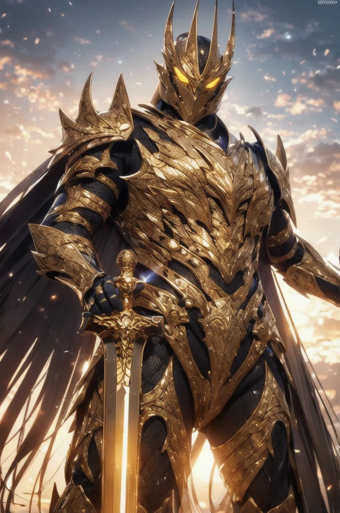 (Solo 1boy wearing black and gold armor, holding golden sword by the handle, glowing yellow eyes, cape:1.3), (black simple glowing background:1.25), masterpiece, best quality, wide-angle Hyperdetailed, masterpiece, best quality, 8k, natural lighting, soft lighting, sunlight, HDR, (High Dynamic Range), Maximum Clarity And Sharpness, Multi-Layered Textures, masterpiece, best quality, wide-angle Hyperdetailed, masterpiece, best quality, 8k, natural lighting, soft lighting, sunlight, HDR, (High Dynamic Range), Maximum Clarity And Sharpness, Multi-Layered Textures, masterpiece, best quality, wide-angle Hyperdetailed, masterpiece, best quality, 8k, natural lighting, soft lighting, sunlight, HDR, (High Dynamic Range), Maximum Clarity And Sharpness, Multi-Layered Textures, masterpiece, best quality, wide-angle Hyperdetailed, masterpiece, best quality, 8k, natural lighting, soft lighting, sunlight, HDR, (High Dynamic Range), Maximum Clarity And Sharpness, Multi-Layered Textures, masterpiece, best quality, wide-angle Hyperdetailed, masterpiece, best quality, 8k, natural lighting, soft lighting, sunlight, HDR, (High Dynamic Range), Maximum Clarity And Sharpness, Multi-Layered Textures, masterpiece, best quality, wide-angle Hyperdetailed, masterpiece, best quality, 8k, natural lighting, soft lighting, sunlight, HDR, (High Dynamic Range), Maximum Clarity And Sharpness, Multi-Layered Textures, masterpiece, best quality, wide-angle Hyperdetailed, masterpiece, best quality, 8k, natural lighting, soft lighting, sunlight, HDR, (High Dynamic Range), Maximum Clarity And Sharpness, Multi-Layered Textures, masterpiece, best quality, wide-angle Hyperdetailed, masterpiece, best quality, 8k, natural lighting, soft lighting, sunlight, HDR, (High Dynamic Range), Maximum Clarity And Sharpness, Multi-Layered Textures, masterpiece, best quality, wide-angle Hyperdetailed, masterpiece, best quality, 8k, natural lighting, soft lighting, sunlight, HDR