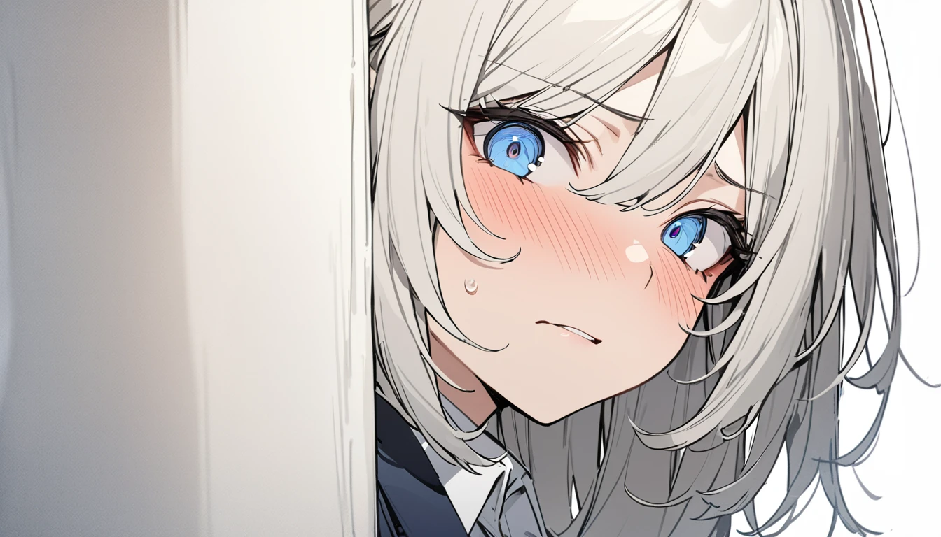 Man forcing a very small girl to suck his cock with his hands pushing his big cock into the girl's mouth, seen from the man's point of view, explicit,the girl looks scared, the cock stuck deep in the girl's throat