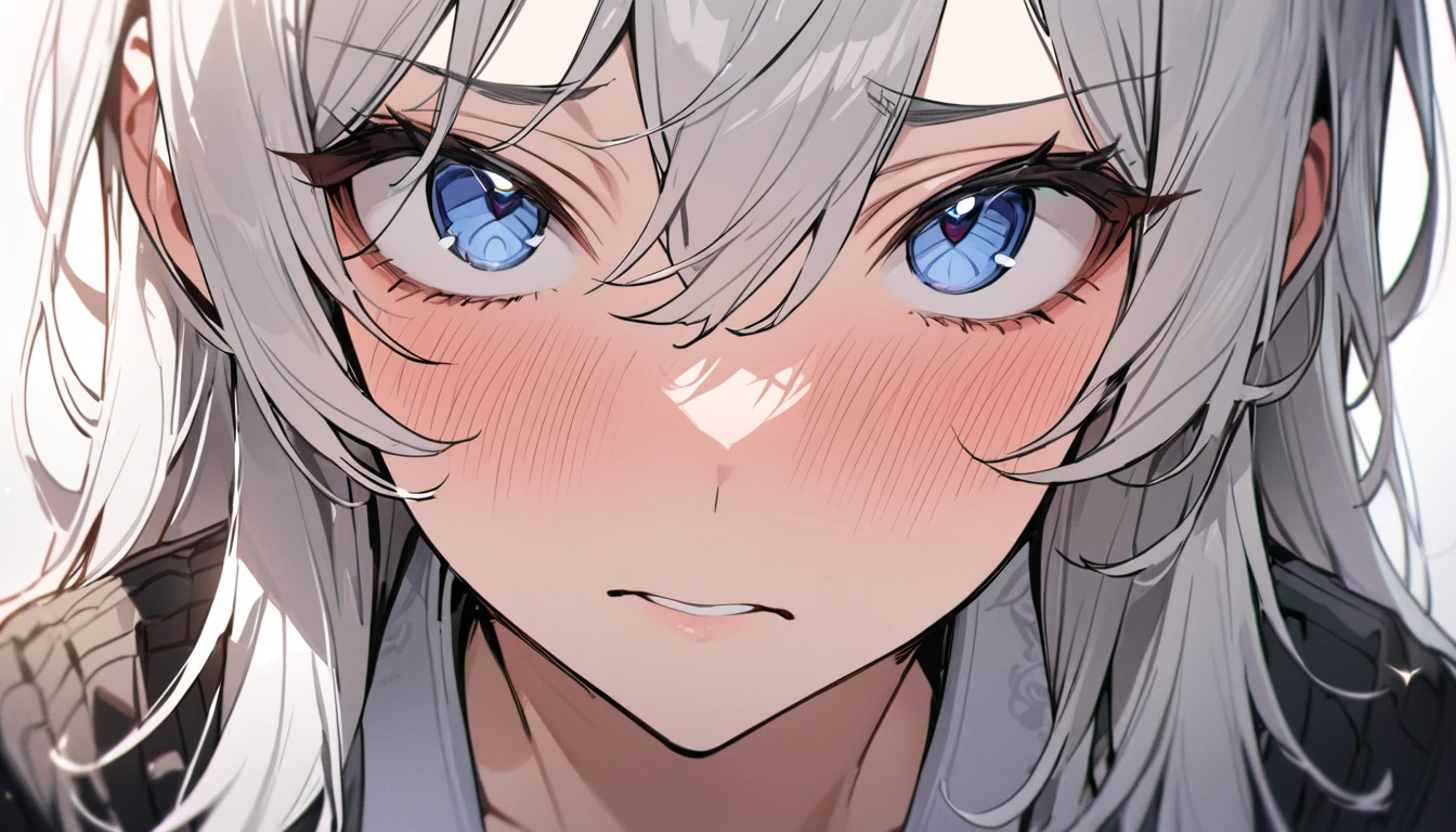 masterpiece, High resolution, perfect face, Korean beautiful high school, 30 years old, beautiful face, white background, embarrassed look, look at the camera, (top quality eyes), detailed texture, look at me, Married woman, cool women, ((high resolution eyes)), hentai