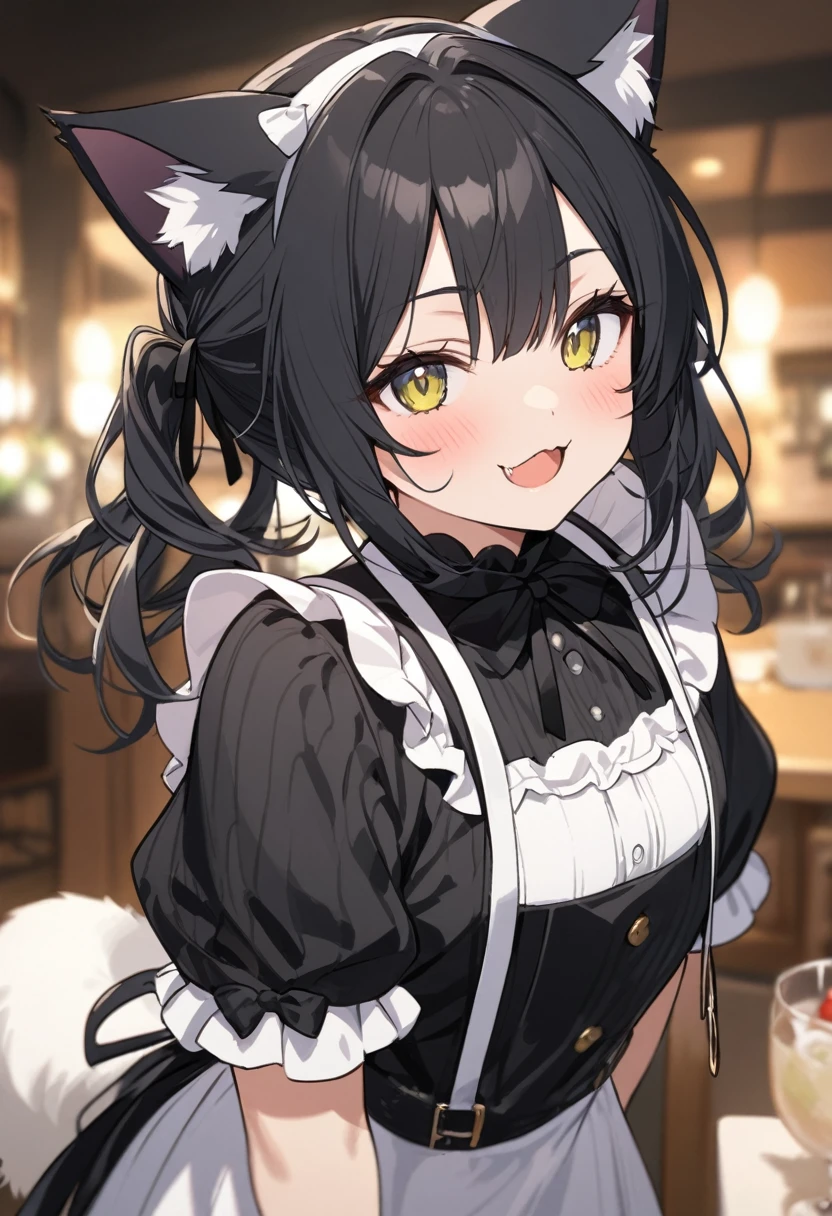 Black hair cat ears sister