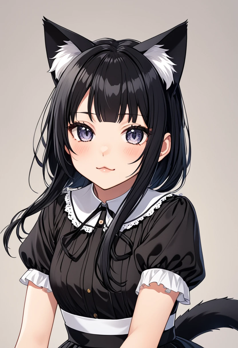 Black hair cat ears sister