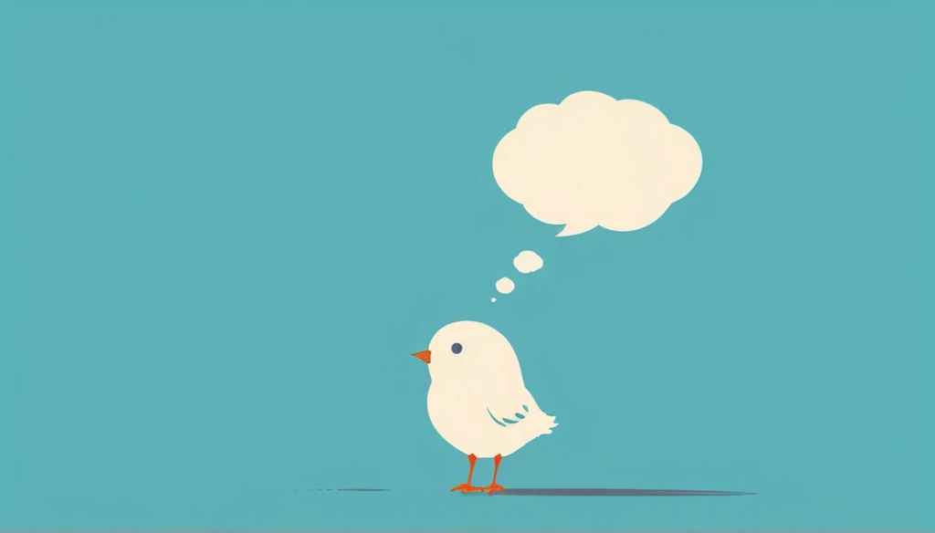 thought balloon illustration animation chick