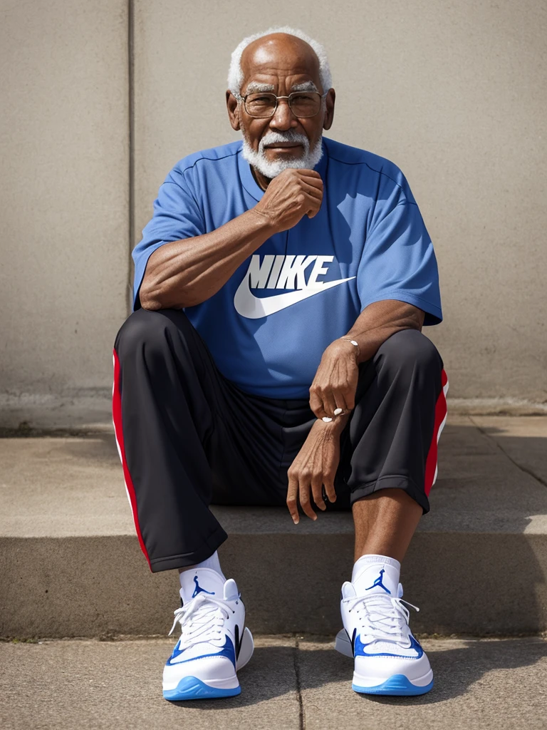 old man with Nike Jordan 
