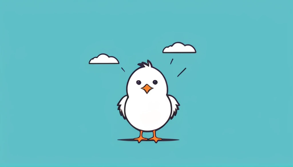 thought balloon illustration animation chick
