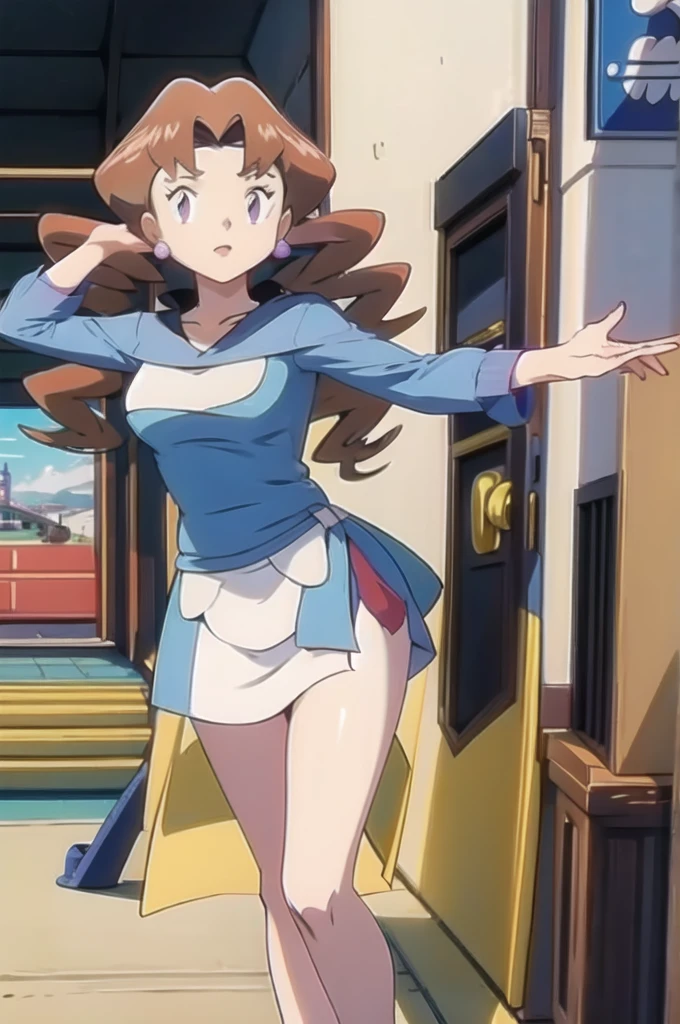 1girl, solo, Caroline \(pokemon\),looking at viewer, masterpiece, high quality, best quality, Caroline_(pokemon)
