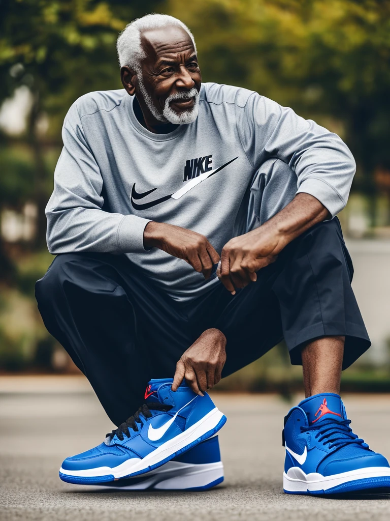 old man with Nike Jordan
