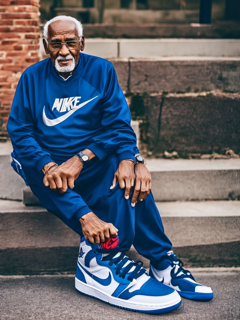 old man with Nike Jordan