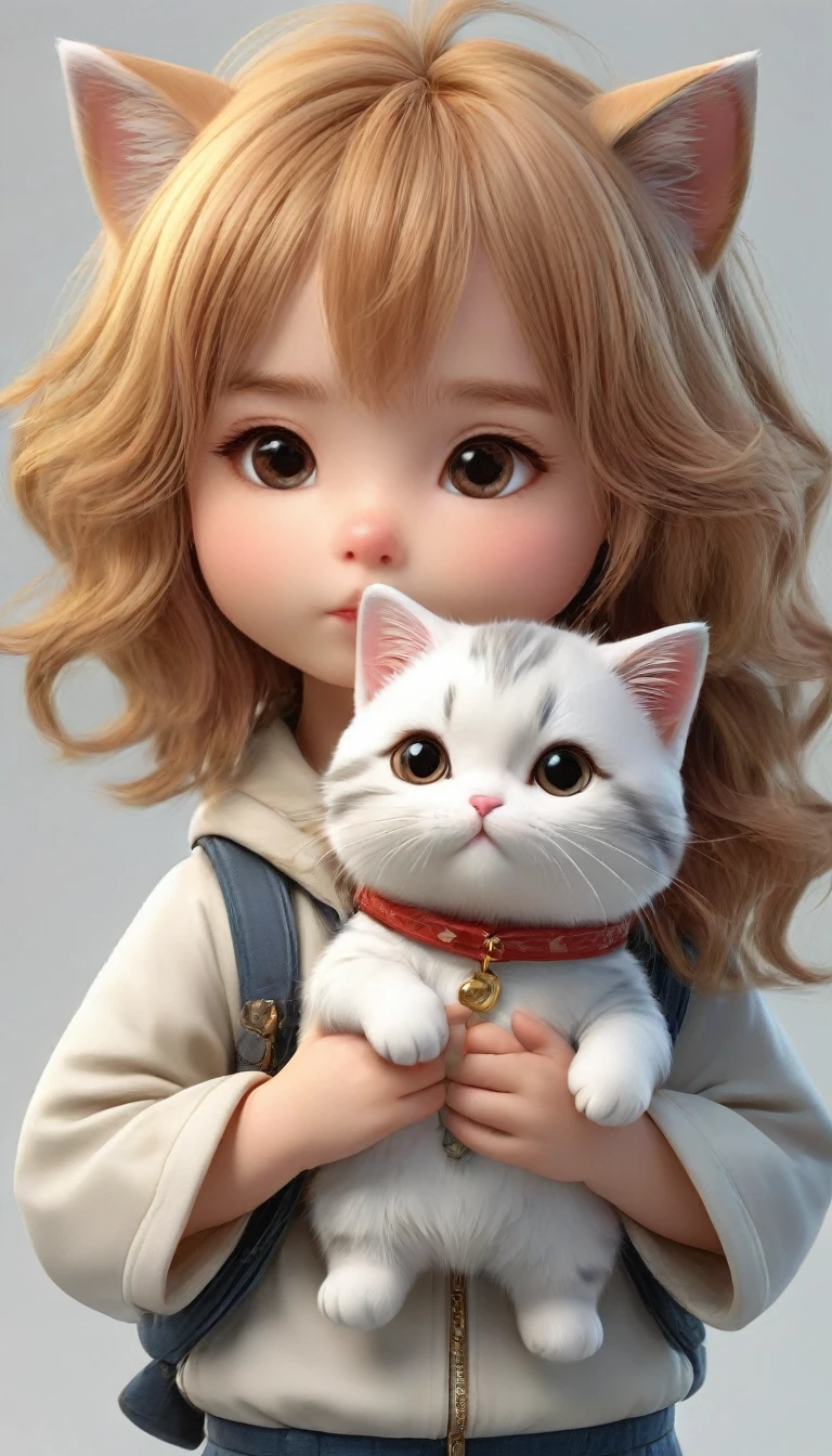 best quality,animal,Cute,no humans, Extreme long Body, The cat is held by a pair of hands under the armpits, no other images of humans
