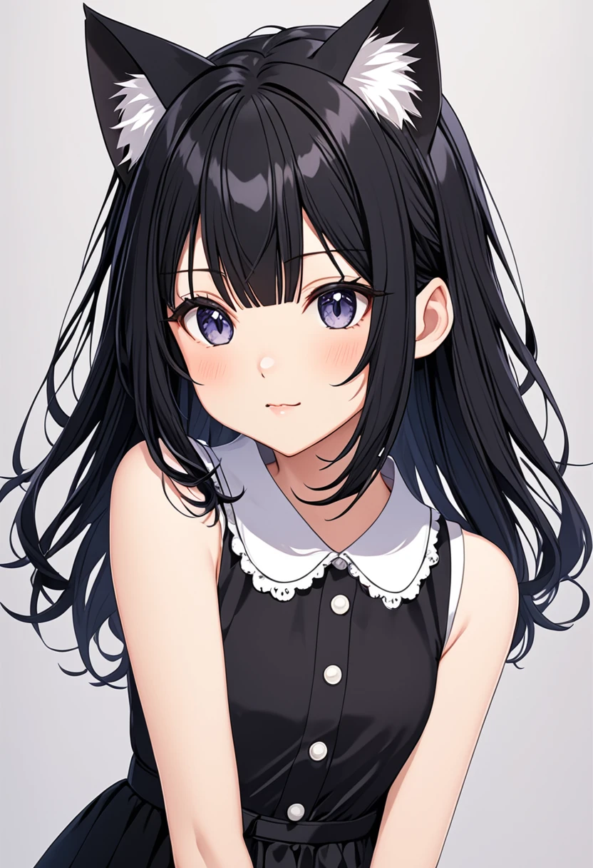 Black hair cat ears sister type girl