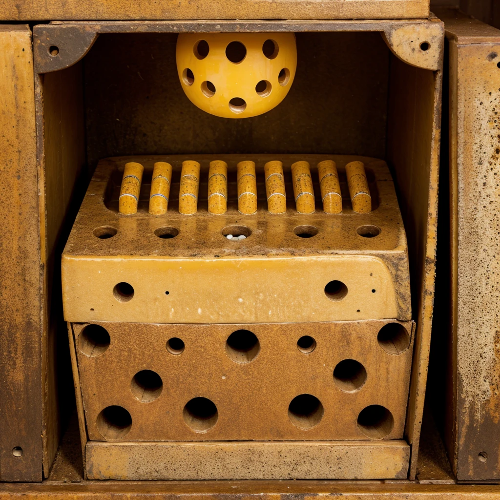 Big cheese with holes on it and inividual cigarettes stuck in its holes