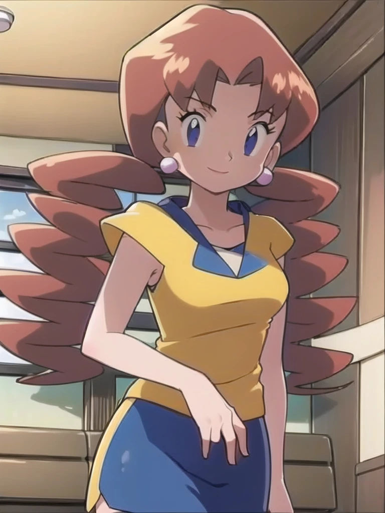 1girl, solo,looking at viewer, smile,masterpiece, high quality, best quality, Caroline_(pokemon)