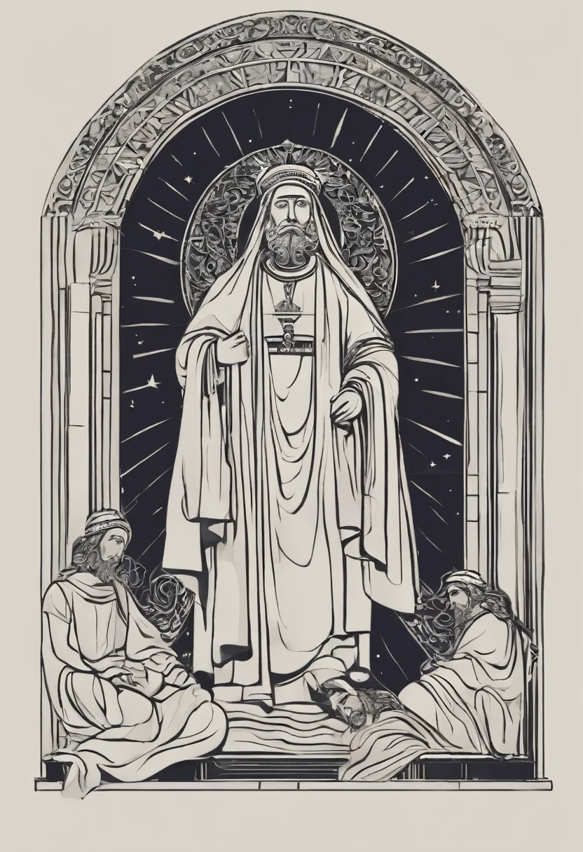 Create an image of the God of Israel, looking at a person while they sleep