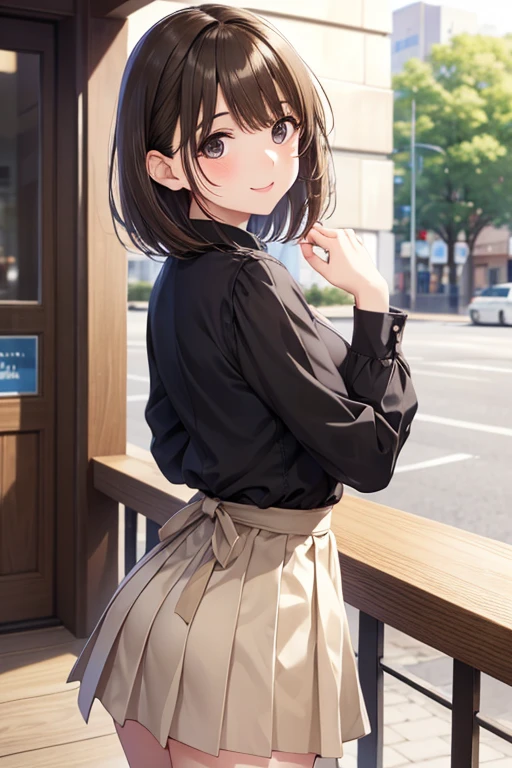 anegasaki nene、Shiny brown hair, short hair, (Beautiful brown eyes、Sparkling eyes, Fine grain)、smile、Ultra-detailed eyes、Very detailedな顔, Very detailedな目,

masterpiece, Highest quality, Very detailed, ,Fine details, Anime Style, One Girl, 22 years old, Cute Face、bangs, Tight waist、Cowboy Shot, Beautiful Eyes、 Light brown eyes、Cowboy Shot, Look at the photographer､ とってもCute Face, smile、Cute and sexy poses, arched back, Pleated skirt, Lace top, On the terrace of a stylish cafe in the city、Shallow depth of field