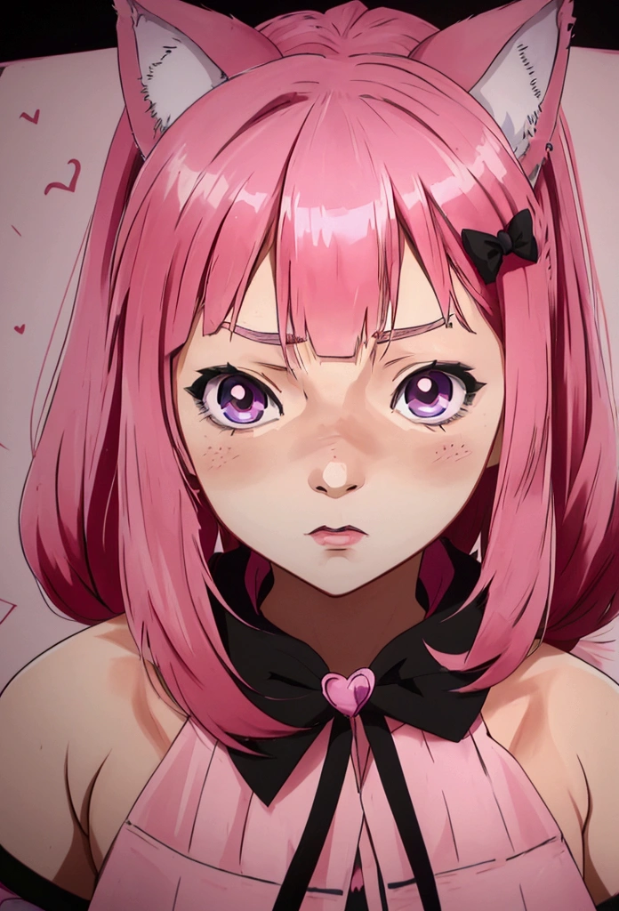 a drawing of a girl with a bow on her head, extremely cute anime girl face, portrait of an anime girl, cute anime face, anime girl with cat ears, a manga drawing, seinen manga portrait, hana yata, close up of a young anime girl, pretty anime face, sayori, detailed manga style, detailed portrait of anime girl
