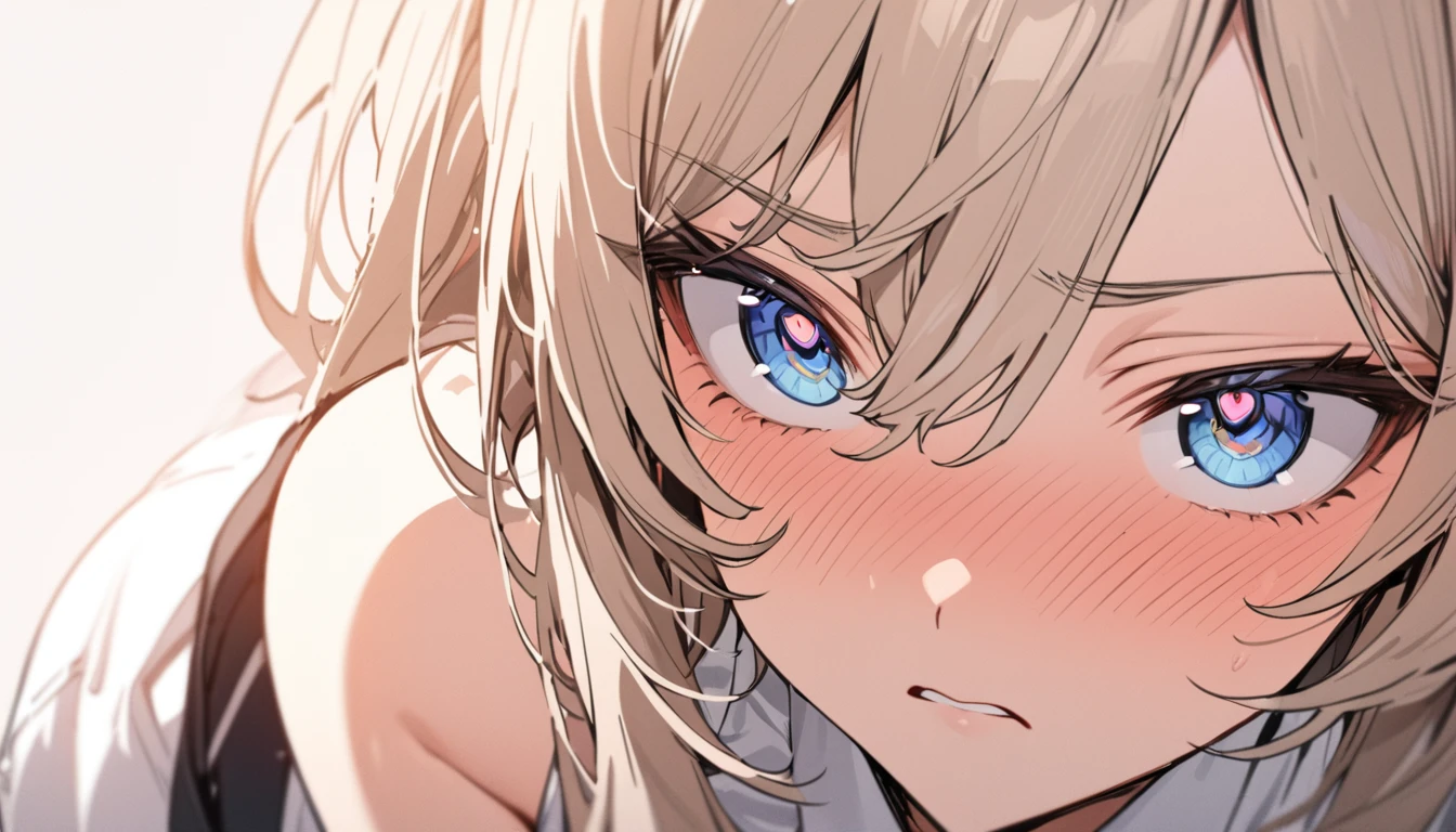 masterpiece, High resolution, perfect face, Korean beautiful high school, 30 years old, beautiful face, white background, embarrassed look, look at the camera, (top quality eyes), detailed texture, look at me, Married woman, cool women, ((high resolution eyes)), hentai