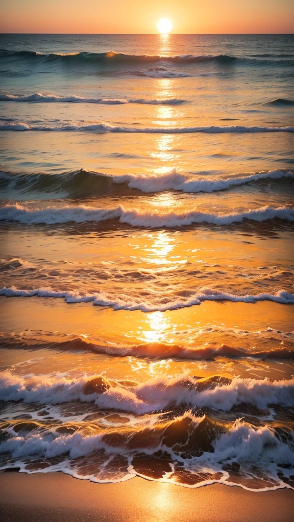 summer,Ocean,Sky Sky,(sunset),Orange-yellow monochromatic tones,High saturation,low brightness,Film Stock Photos,Professional photography,Wide Wide Shot,High angle view,High Sharpness,