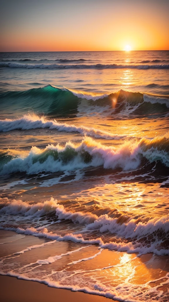 summer,Ocean,Sky Sky,(sunset),Orange-yellow monochromatic tones,High saturation,low brightness,Film Stock Photos,Professional photography,Wide Wide Shot,High angle view,High Sharpness,