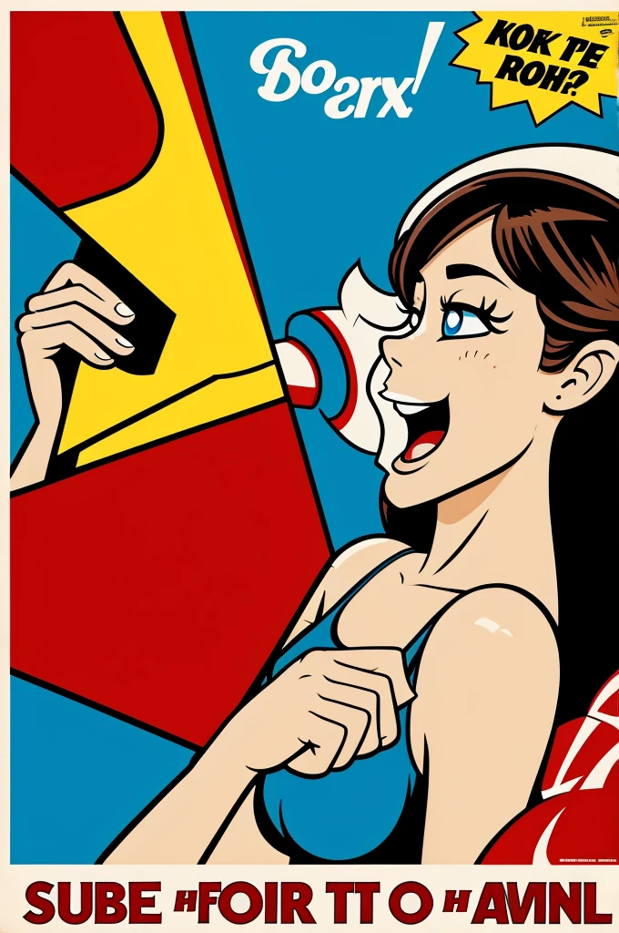 A cartoon-style advertising poster containing subliminal advertising of a sexual nature