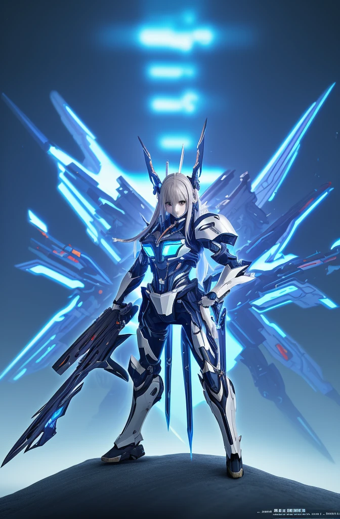 A woman in a futuristic suit holds a sword in front of the city, best anime 4k konachan wallpapers, beautiful clear face(Rain waves_haneame:1.5),Cyberpunk anime girl mecha, Mecha cyber armor girl, 動漫Mecha aesthetics, Mecha aesthetics, Modern mecha anime, anime wallpaper 4k, anime wallpaper 4k, Female mecha, from Arknights, Badass Anime 8K