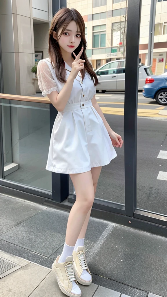 Full body beautiful girl high resolution photorealistic 20 years old 8K front idol charming charming outfit