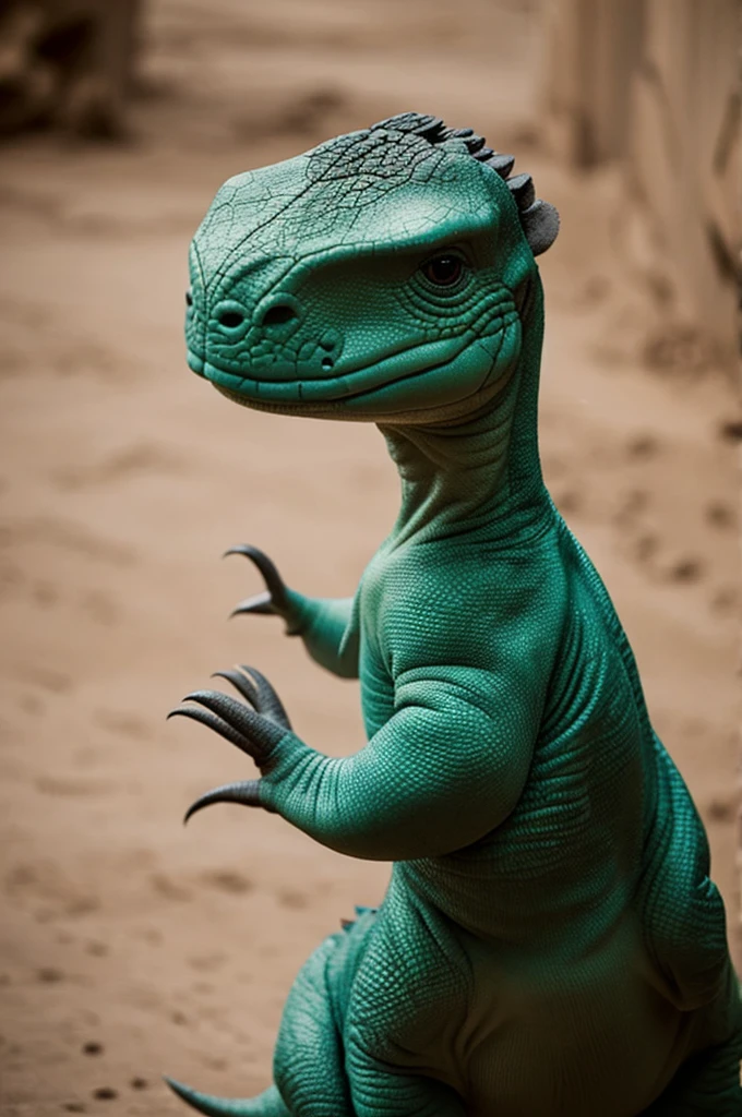 Baby dinosaur with trendy haircut