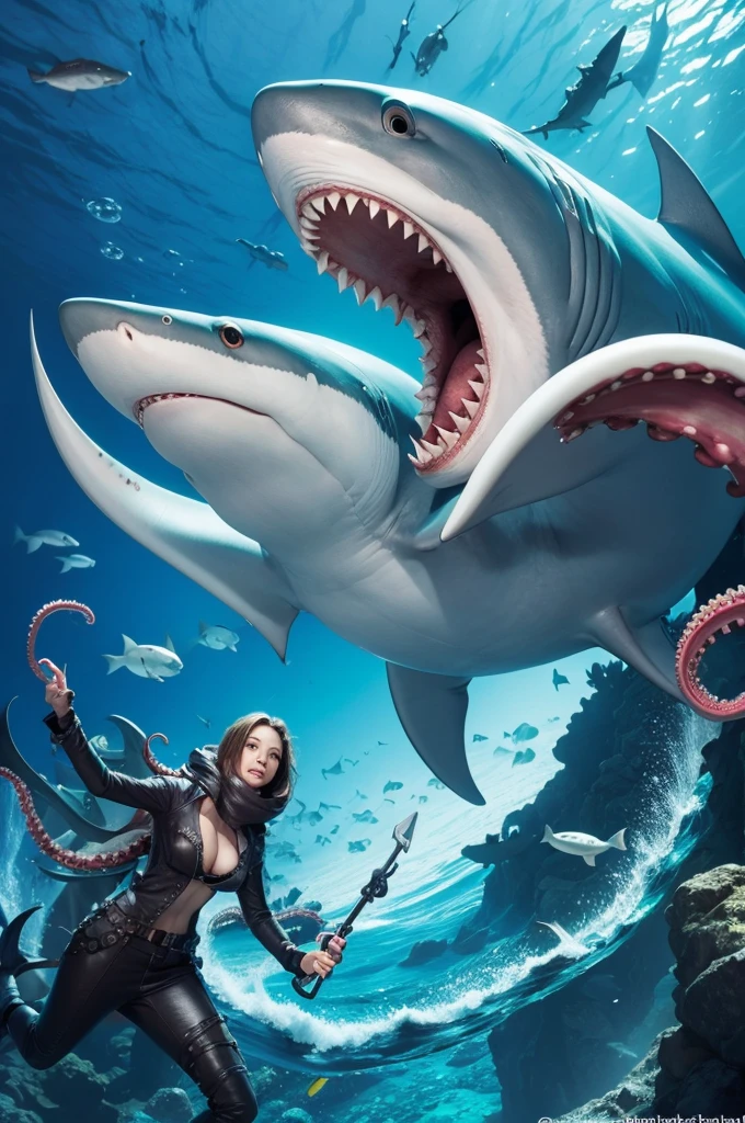 Shark and octopus hybrid