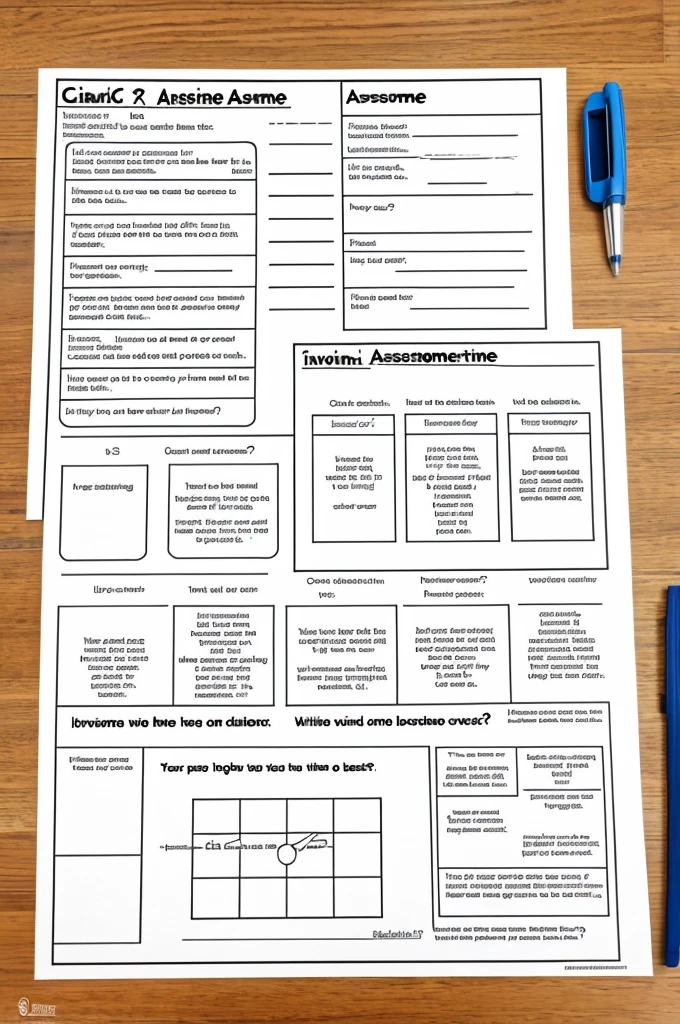 Formative assessment graphic organizer