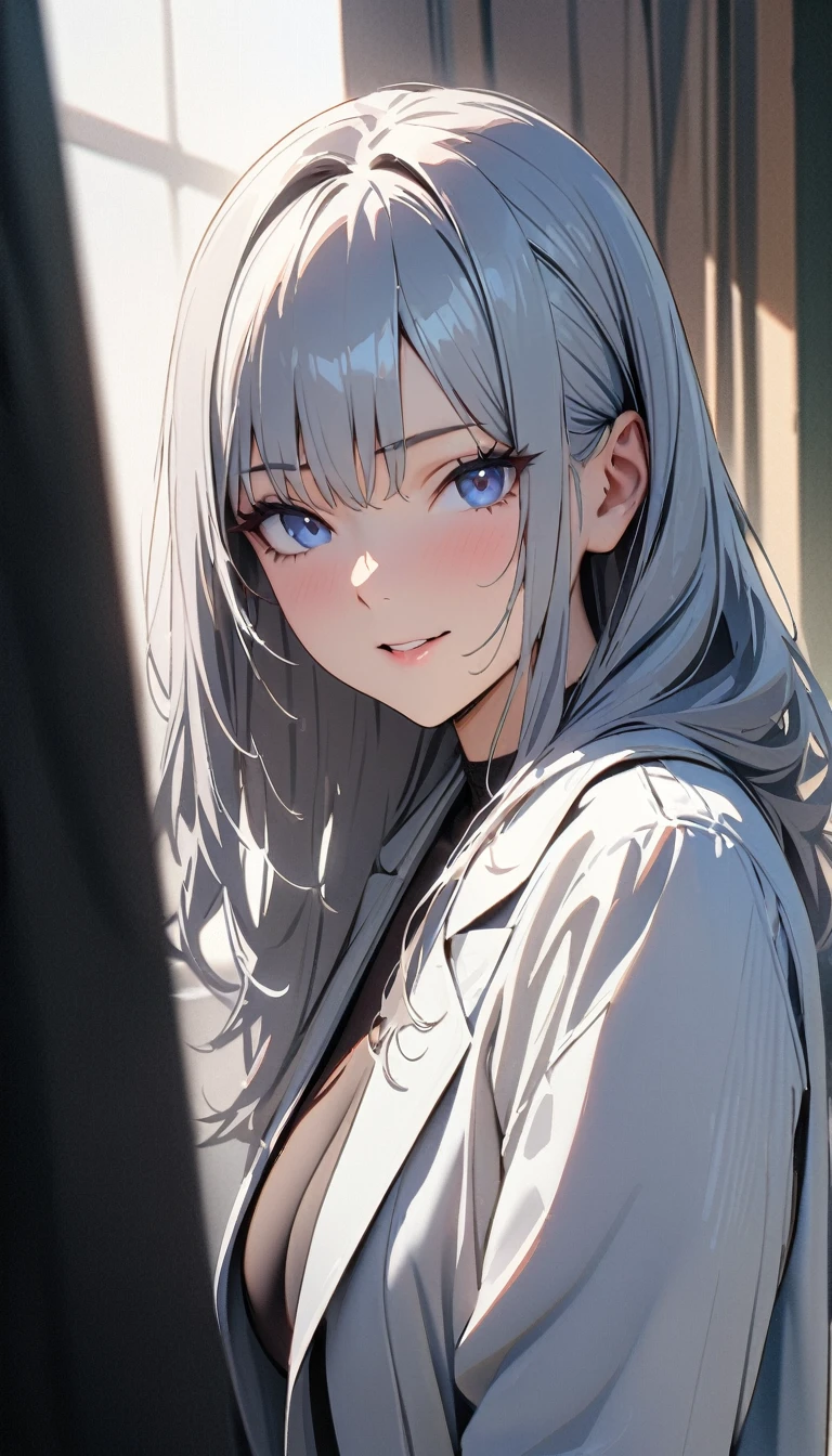 masterpiece , modern, Verism, masterpiece, super detail, best quality, 4K ,((Adult face)), woman,Wearing a white coat,成熟したwoman
