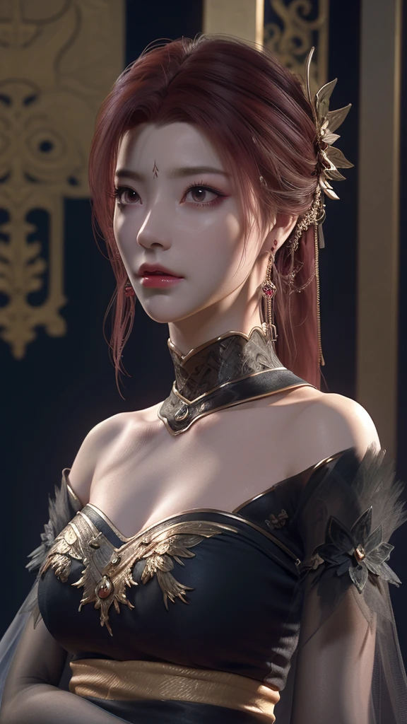 Best Quality, Masterpiece, Ultra High Resolution, (Realisticity: 1.4), Original Photo, 1girl, Pink Off-the-Shoulder, Cinematic Lighting, donghua dresses skin-thin veil,