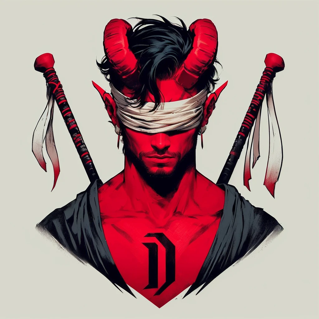 Change the two fighting sticks that are on this man's back. You change the style of the 2 sticks on his back.
