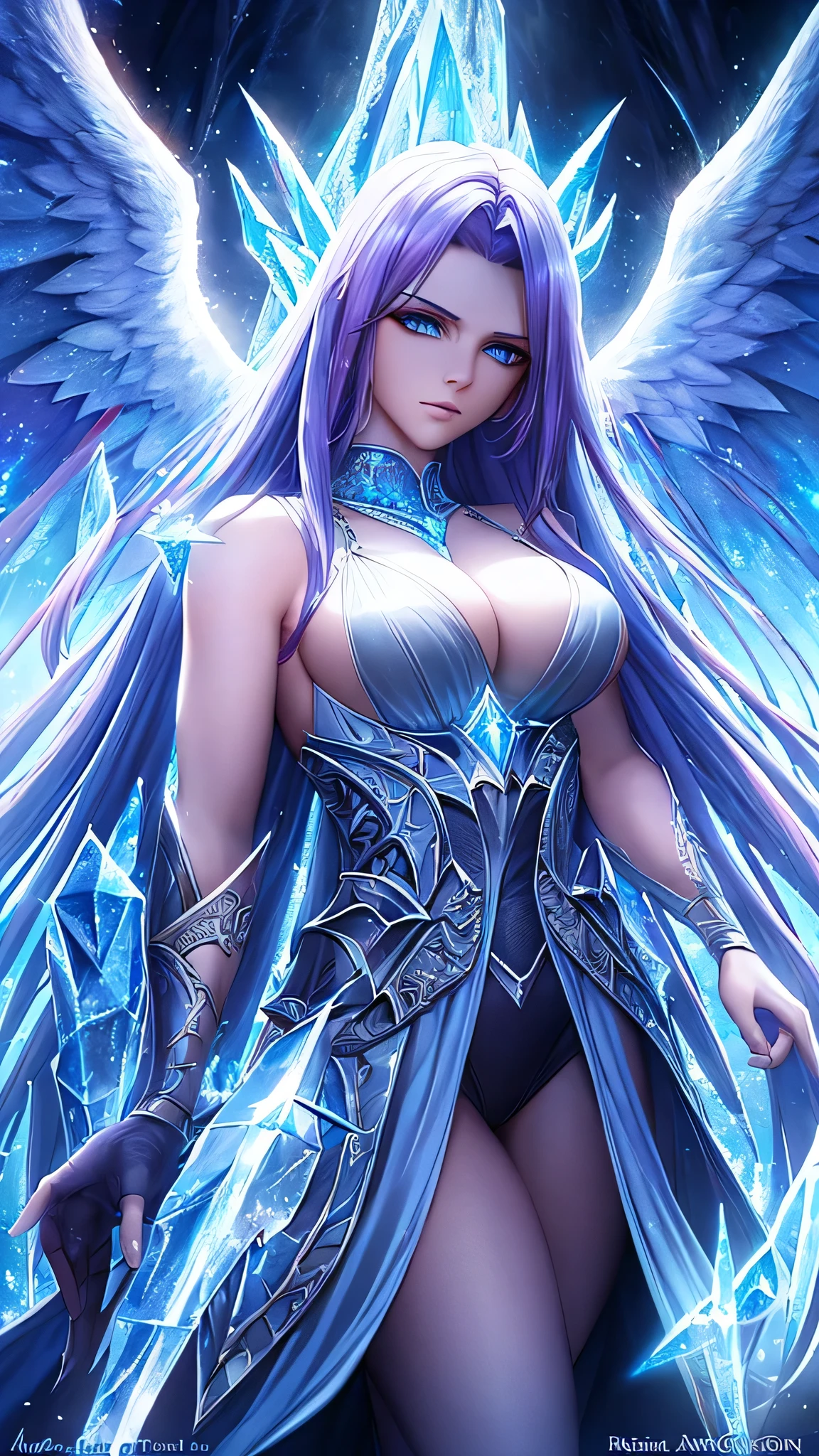 A beautiful angel of fire and an icy demon, fantasy, best quality, 8k, ultra-detailed, masterpiece, photorealistic, dramatic lighting, vibrant colors, intricate details, cinematic composition, epic scale, awe-inspiring, chiaroscuro, dramatic contrast, dark and moody atmosphere, ethereal and otherworldly