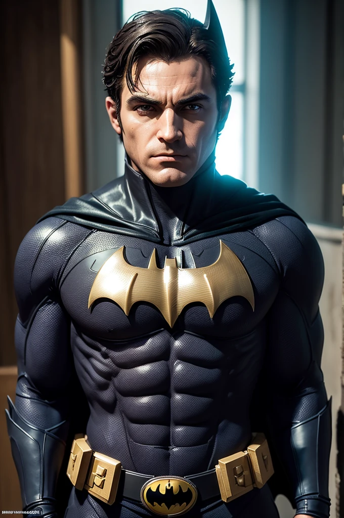 ((best quality)), ((masterpiece)), (detailed), Batman sentado em uma cadeira gamer de máscara, foto de busto