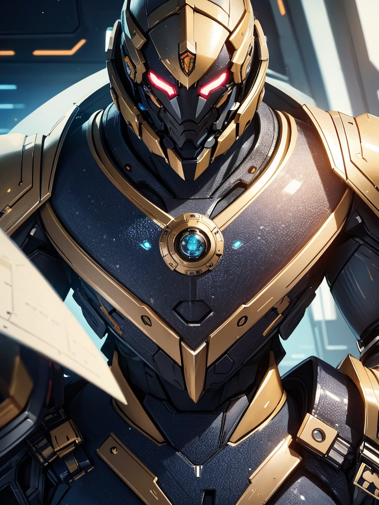 male futuristic bodybuilder scientist using a mechanical armor, super strong, portrait, closeup, best quality,4k,8k,highres,masterpiece:1.2,ultra-detailed,realistic,photorealistic,photo-realistic:1.37,HDR,UHD,studio lighting,ultra-fine painting,sharp focus,physically-based rendering,extreme detail description,professional