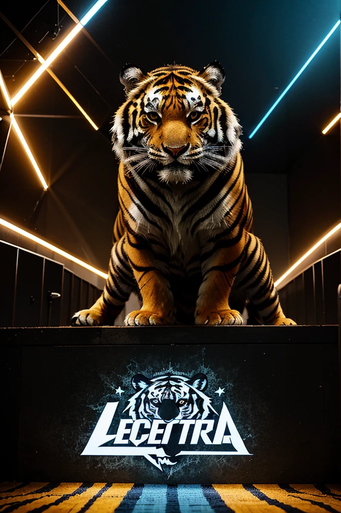 Tiger animal esport logo electric effect afa writing :starctow