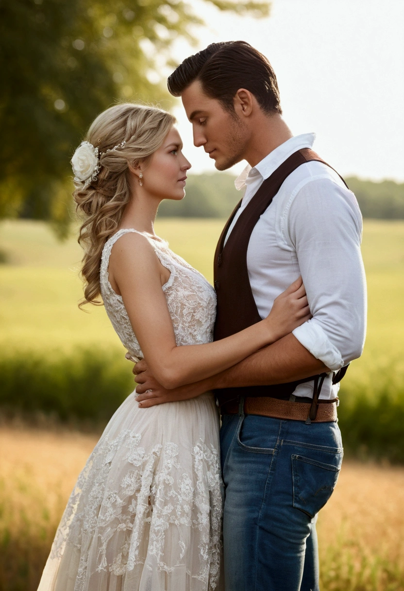 Romantic country couple