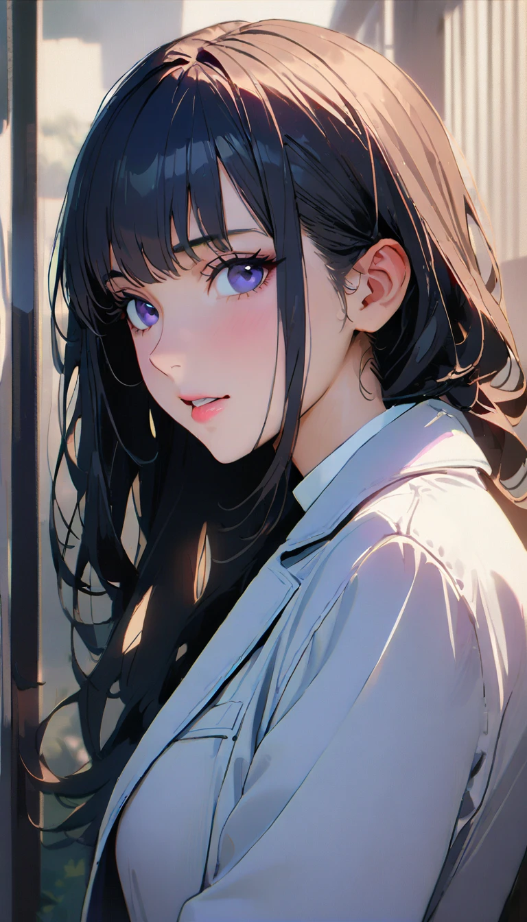 (((29-year-old))), masterpiece , modern, Verism, masterpiece, super detail, best quality, 4K ,((Adult face)), woman,Wearing a white coat,成熟したwoman