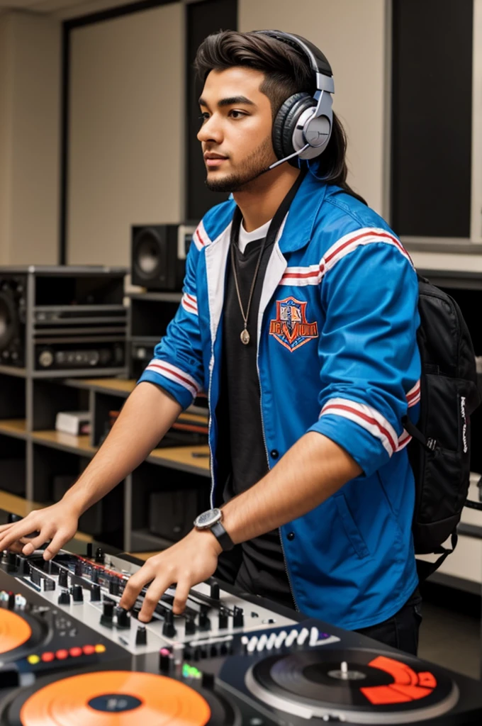 Super realistic student DJ in school