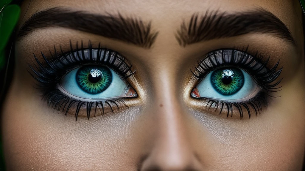 a close-up of a fierce animal's eye in the middle of the jungle, cinematic 4k, rpg game style, flame trailer film, detailed texture, intense lighting, dramatic shadows, vibrant colors, realistic fur, piercing gaze, ultra-detailed, hyperrealistic, professional lighting, masterpiece, highly detailed, photorealistic