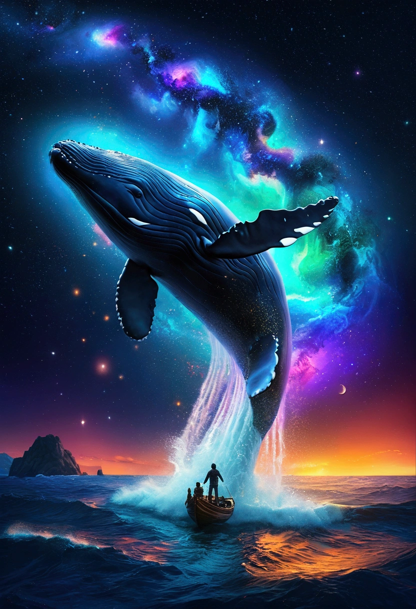(Flying Whale), nestled in a colorful hidden nook between the sheer, multi-colored, colorful the misty wind creating an ethereal background, full body, award-winning, cinematic still, emotional, vignette, dynamic, vivid, (masterpiece, best quality, Professional, perfect composition, very aesthetic, absurdres, ultra-detailed, intricate details:1.3)