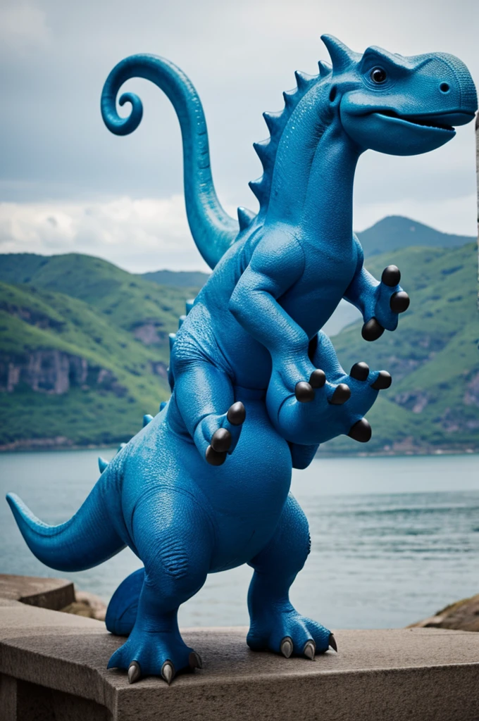 a blue dino