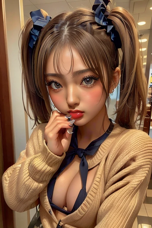 tmasterpiece,best qualtiy,A girl licks a banana