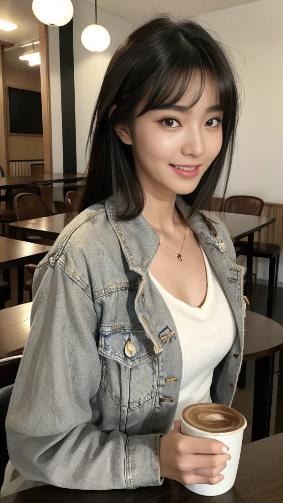 Ultra-realistic capture, Highly detailed, High resolution 16k close-up of human skin. Skin texture must be natural, With such detail that pores can be finely identified. Skin should look healthy, In a uniform tone. Use natural light and color,
, 8k, detailed shadow, sharp focus, super detailed skin, extremely detailed eyes and face, eyes with beautiful details, 20 yo, (baby face:1.0), smile, supermodel,looking at viewer
BREAK
1girl, breast focus, breasts, cleavage, close-up, collarbone, denim, jewelry, large breasts, navel, selfie, solo