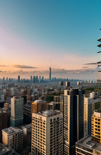 Urban landscape of high-rise buildings