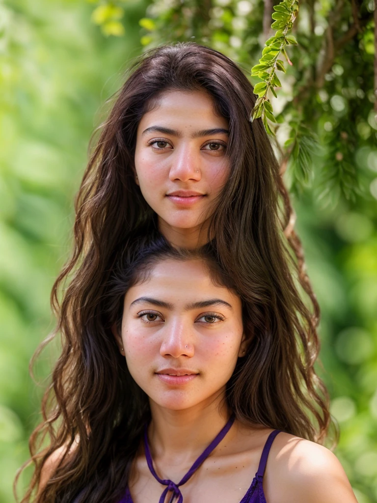 ultrarealistic hires close up photo of a 24-year-old sapa woman, outdoors, realistic skin texture, looking looking at camera, tied up hair, night time, beautiful bokeh background with hot big and bra