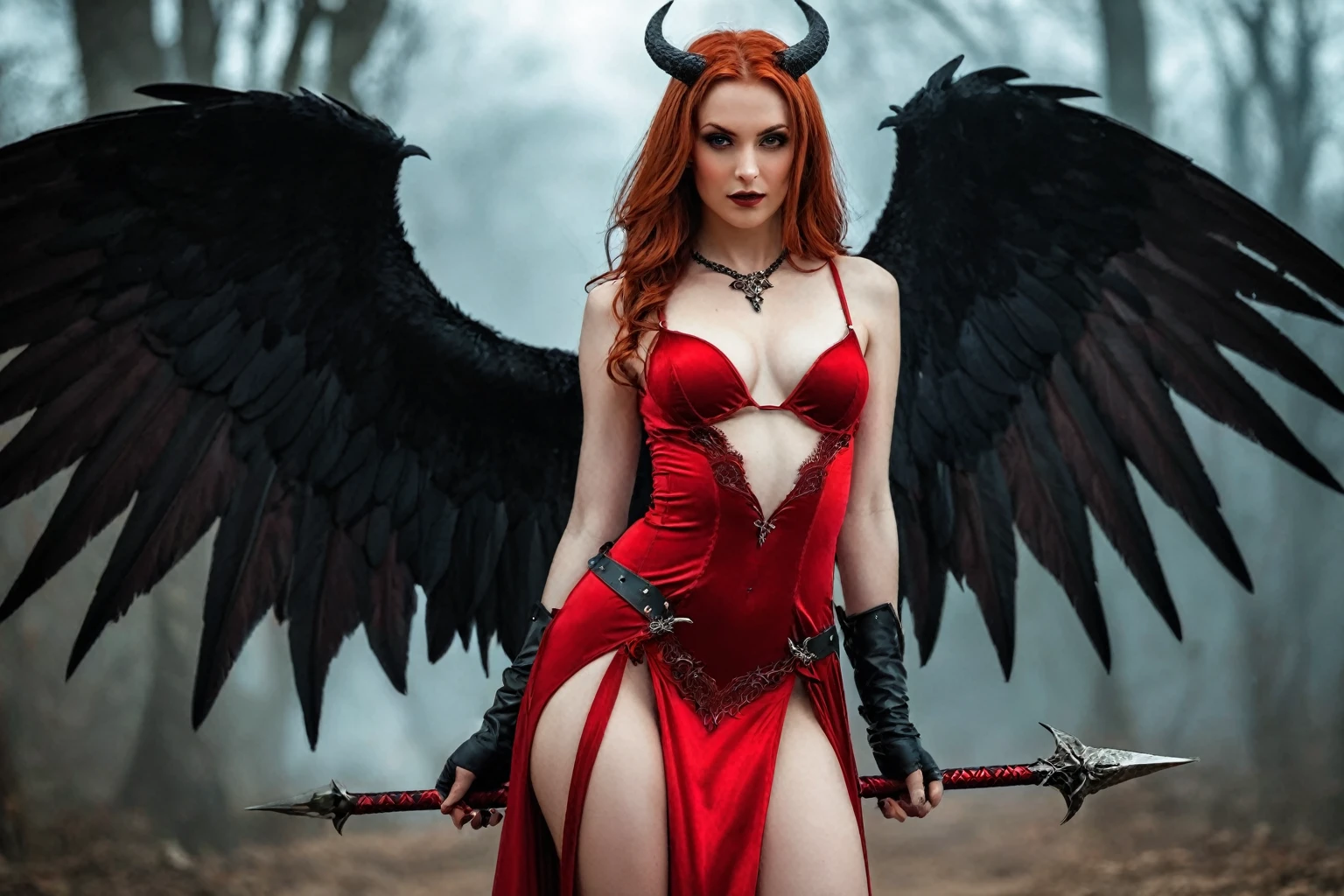 arafed young woman in a red lingerie with wings, naked, beautiful succubus, succubus | medieval, succubus, diablo 4 lilith, succubus in tight short dress, cinematic goddess body shot, raven winged female vampire, epic fantasy art style hd, beautiful sorceress, fantasy woman, redhead queen in heavy red armor,naked, a beautiful sorceress