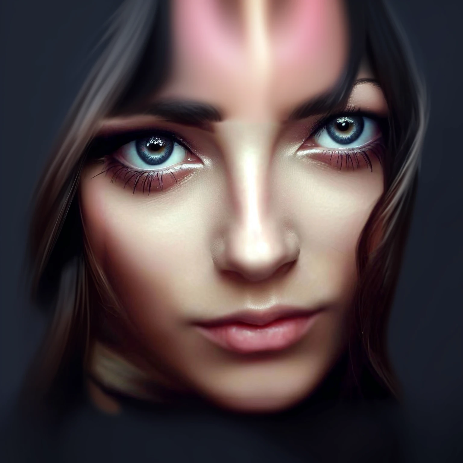 Close-up of face ,masterpiece, best quality, Extremely detailed,((geisha)) ,Cybernetics,Cybernetics部件,Line Art