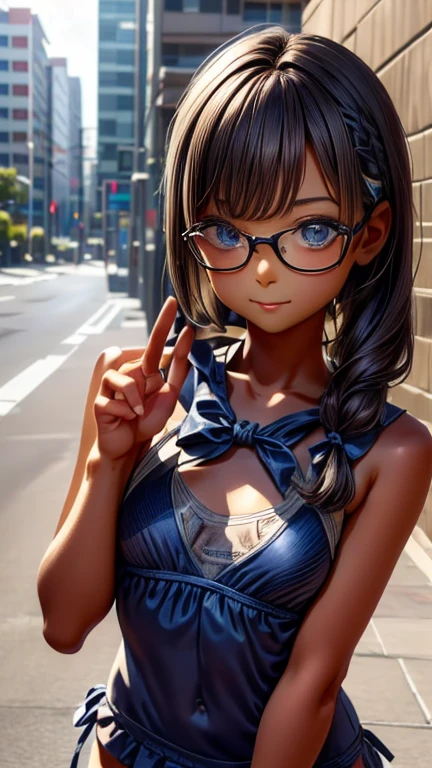 View your viewers,Leaning forward,(random cute swimsuits),(Random Animation Pose),(Thin type),(Small breasts),(Random Hairstyles),(Best image quality, (8k), Ultra-realistic, 最high quality, high quality, High resolution, high qualityの質感, Attention to detail, Beautiful details, Fine details, Highly detailed CG, Detailed Texture, Realistic facial expressions, masterpiece, in front),(Wear glasses:1.1)