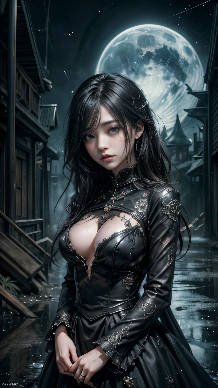 (Highest quality,High resolution:1.2),(dark,Threatening:1.1),(Bad luckな:1.1), (Oak:1.5),(devilのテーマ:1.5),(dark horror theme:1.5),(Thriller:1.5),(Inspiration from Stephen King:1.5),(Dark fantasy:1.5), (Ink and watercolor:1.5), (black and white color:1.5), (Ominous landscapes:1.5),(Countless stars fly towards the viewer:1.5),(Ruined:1.5),(Ruined village:1.5),(1800s:1.5), (Ruined theme:1.5),(A lot of dust is flying:1.5),(puddle:1.5),(Dirt roads:1.5),(Absurd:1.5),(wonderful:1.5),(Highest quality:1.5),(masterpiece:1.5),full length,Quartz Lepidolite Baby Girl in a Red Dress,Pretty face,Please raise your eyebrows,Full Body Shot,Ominous landscape,Fluorite Chrysocolla Atmosphere,art:Simon Stahlenhag,Nicola Samori,(((Wangechi Mutu))),prime color,Urban,Very detailed,masterpiece,Intricate details,Faded,eyes Very detailed, Eye on the details,4K resolution,to be born, Nikon Z9,Scary Town,full length,evil ghost, Winnie the Pooh Rainbow,Intricate details,Stone Forest of Yunnan, China,Very detailedな, Realistic,, 暗くてSpooky atmosphere, Spiritual Beings, Hauntingly beautiful, Ghostly figures, Swirling Mist, Supernatural existence, devilの本質, Shadowのような形, Spooky whispers, Ominous Aura,
Heart of a Goth Maiden, Very dark shade.
Her Eyes, Like dazzling fur in a starless haze,
A symphony of despair in their eyes.
Her Mogul Snaps, Mysterious Cemetery,
Think about it, The source of her sadness.
Black hair swaying in the moonlight,
She weaves despair into her dreams.
oh, Her Soul, Shadow'Embrace,
Take me to space.
At each step of the Kelhudelgoring, She summons darkness,
Dance of the Void, Whippler Big Spark.
Her touch is the cold caress of the void,
In her vague existence, I am left confused.
For Love, Bumblewisk, Cosmic Power,
Stars shining in the endless night.
Confusion swirls, Let the emptiness cry out,
Our love is a dazzling dream in the universe.
Gothic Witch of the entire star world,
In your void, I find my soul.
Hypermaximalist, Anime Style, Breathtaking oil paintings, 超Realisticな, Ultra-realistic digital illustrations that mimic the style of oil paintings, アレックス・グレイのサイケデリックな先見の明のある芸術とHRギーガーのto be born体力学的テーマの美学をシームレスに融合. wonderful構成, masterpiece, Highest quality, (devil,Satan,Lucifer:1.1),(devilish:1.1),(Bad luck,Bad luckな:1.1),(Powerful figure:1.1、Big Breasts、Glasses) 、 ((((Huge glasses, Nerd Glasses, thick glasses, Round Glasses)))),(((Big Breasts)))、(Red eyes glow:1.6)、(Red glowing eyes,Sharp teeth:1.1),(Black wings,thick,shabby:1.1),(hellish landscape:1.1),(fire,sulfur:1.1),(Threatening atmosphere:1.1),(dark shadows,Threatening presence:1.1),(Bad luck clouds,Stormy Skies:1.1),(dark,Spooky atmosphere:1.1),(Bad luck aura,Evil energy:1.1),(dark aura,cigarette:1.1),(Extreme heat,Burning Flames:1.1),(Surreal,Nightmare Visions:1.1),(Predicting the end:1.1),(Twisted corners,Fiery crown:1.1),(Bad luck whispers,devilish laughter:1.1),(Cries of pain,echoing screams:1.1),(Bad luck symbols,Ancient runes:1.1),(Mysterious Relic,dark artifacts:1.1),(Infernal Ritual,Ritual sacrifice:1.1),(devilish minions,creatures of darkness:1.1),(Desolate,Barren Wilderness:1.1),(University of the Soul,Suffering Soul:1.1),(Eternal Ruin,A hopeless existence:1.1), ステファン・コイドルの廃棄メカの背景にShadow響を受けた. クレイグ・マリンズが創り出したart, Especially Craig Mullins' Necrostyle., Detailed Description, futuristic sci-fi scene. SFコンセプトartに重点を置く,